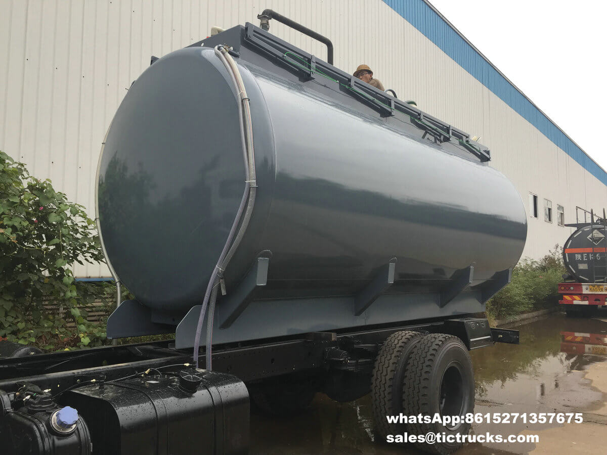  Hydrochloric acid Tank body Carbon steel inner lined 16mm PE 15000L round shape