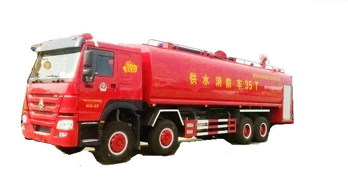 SINOTRUCK HOWO 8x4 Fire Sprinklers Water Tank 28000L with Fire Pump