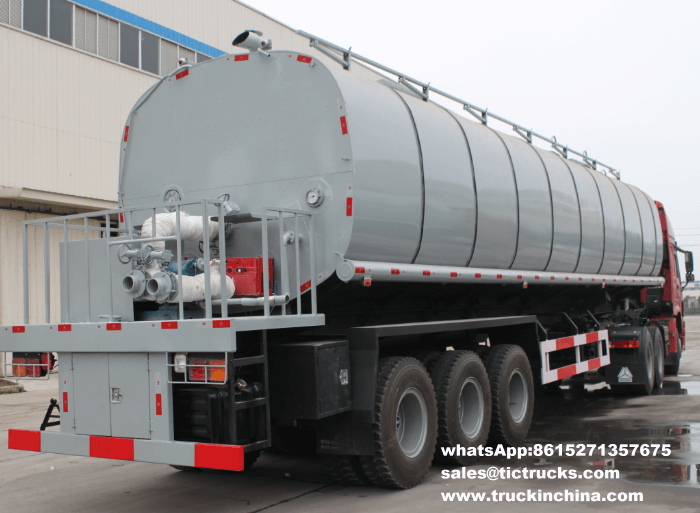 DTA bitumen tanker semitrailer 40cbm with PUMP and HOWO tractor
