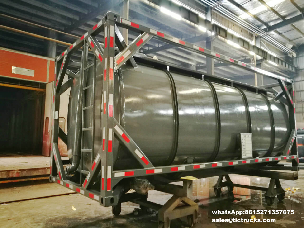  20ft Hydrochloric acid, Sodium hypochlorite Tank Containers with pipe bottom loading