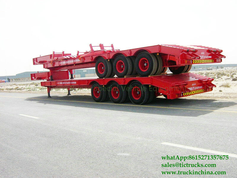 DRZ9401TDP 3 axles Low Bed Trailer Lowboy Truck Semi Trailer