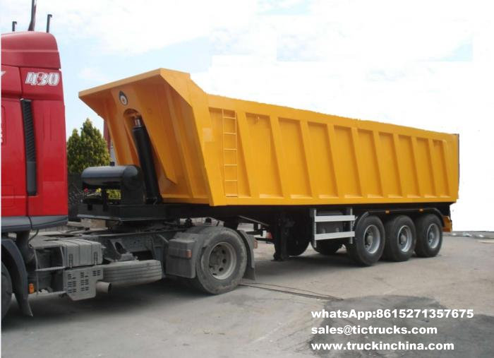 3 axle tipping semi trailer truck 80ton