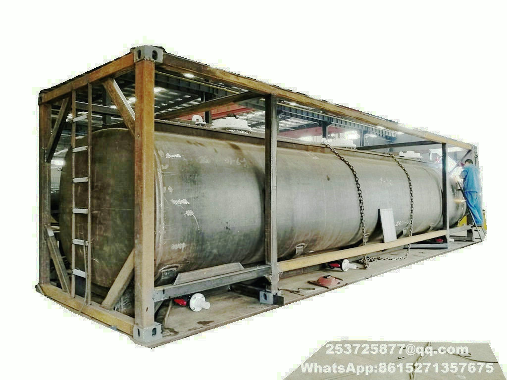 Custermizing ISO Tank Containers trailer for Hydrochloric Acid, Sodium Hypochlorite